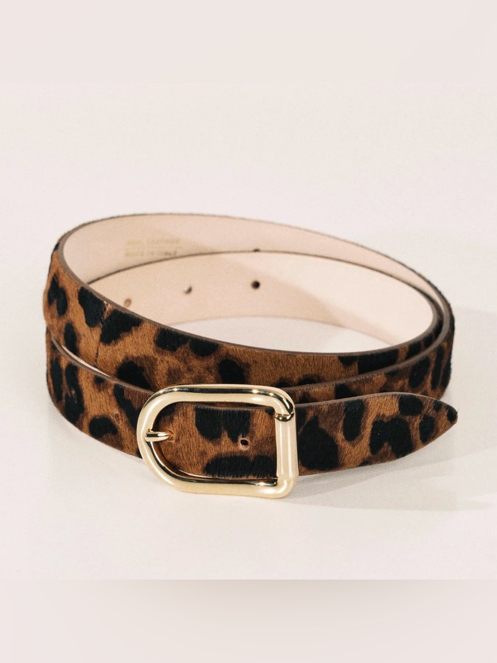 Dehanche Leopard pony hair belt size Small